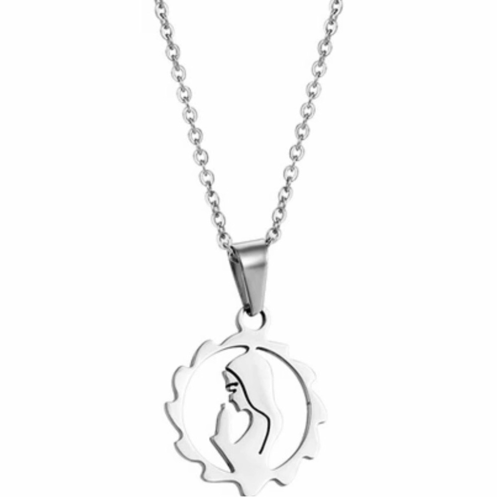 Our Lady~ Guadelupe Virgin Mother Mary Pray Divine Blessed Sacred Steel Necklace - Picture 8 of 12